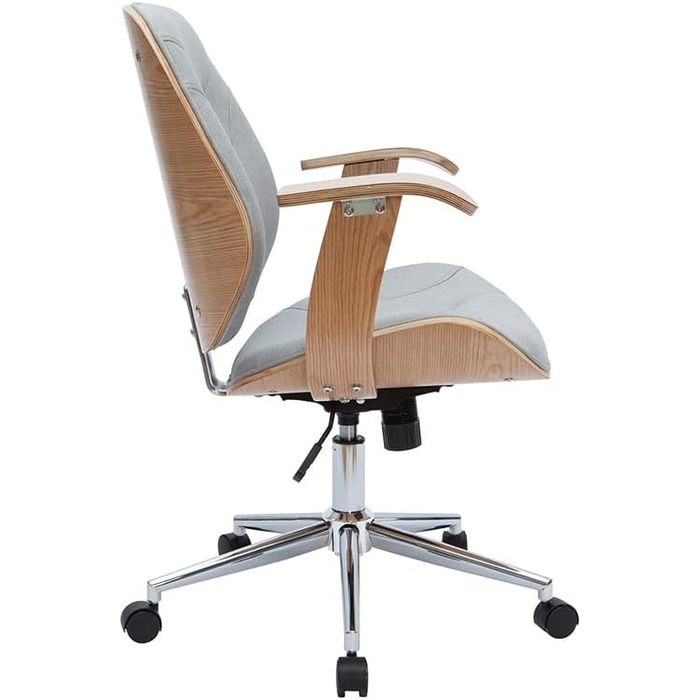 Офісне крісло Miliboo Yorke з світло-сірого матеріалу