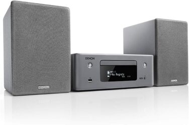 Компактна система Denon CEOL N-10, HiFi, CD-програвач, Інтернет-радіо, HEOS, Bluetooth, WLAN, Alexa, Сірий