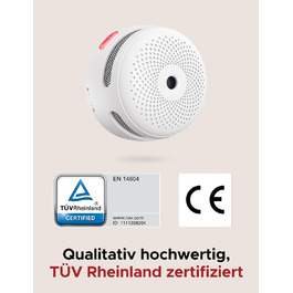 Датчик диму X-Sense Wi-Fi, EN14604, з батареєю, сповіщення в додатку, 1 шт.