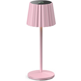 Lindby LED акумуляторна бездротова настільна лампа з датчиком дотику, рожева, IP54 (для внутрішнього та зовнішнього використання)