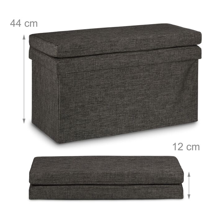 Relaxdays Складаний табурет зі спинкою L