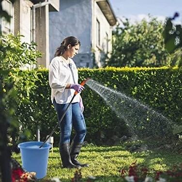 Портативний душ для кемпінгу з насосом, акумуляторна садова душова система 2200mAh, USB-кабель, шланг 1.8м, помаранчевий