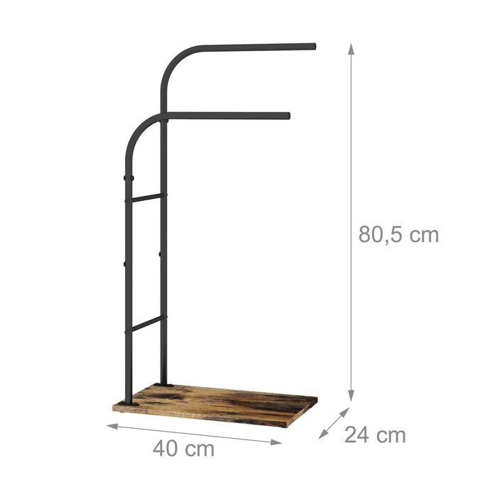 Підставка для рушників індустріального стилю з полицею Relaxdays