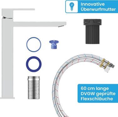 Змішувач для ванної кімнати Bächlein Imatra, однолеверний, хром, сучасний дизайн