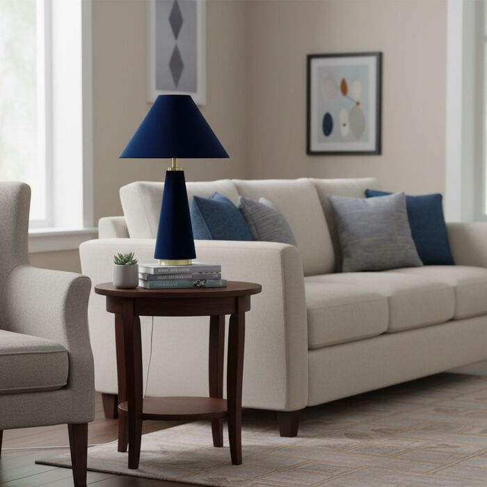 Лампа настільна Relaxdays з абажуром з оксамиту