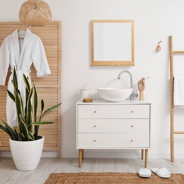 Дзеркало для стіни Relaxdays з бамбуковою полицею