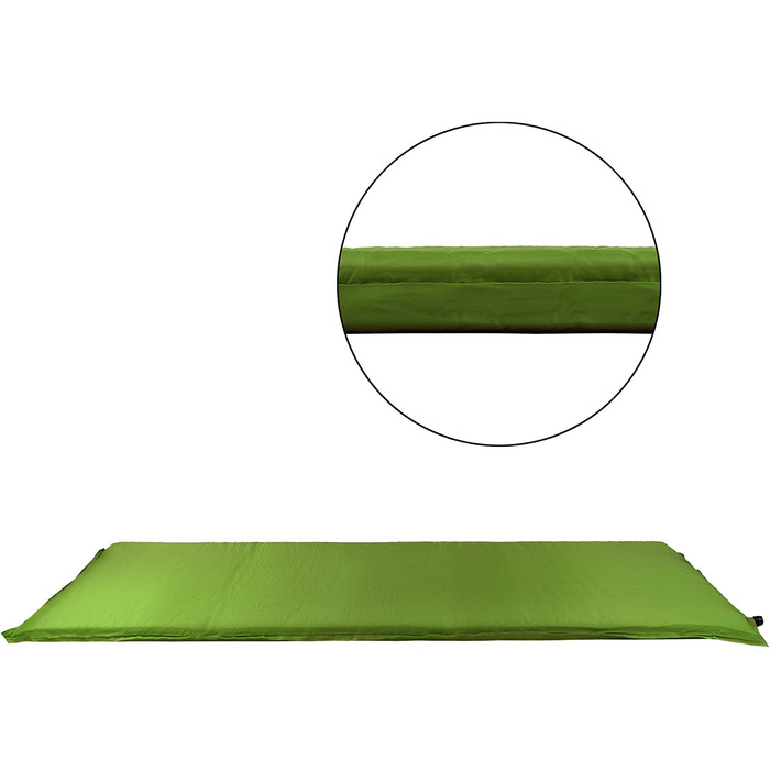 Спальний килимок ALPIDEX для кемпінгу товщиною 2,5, 6 або 10 см самонадувний підлоговий термальний килимок (військовий, 190 х 60 х 2,5 см)
