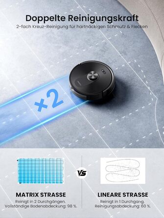 Робот-пилосос Proscenic Q10 з мокрою очисткою, 8000Pa, 200 хвилин роботи, лазерна навігація, керування через додаток, Alexa, Siri, Apple Watch, чорний