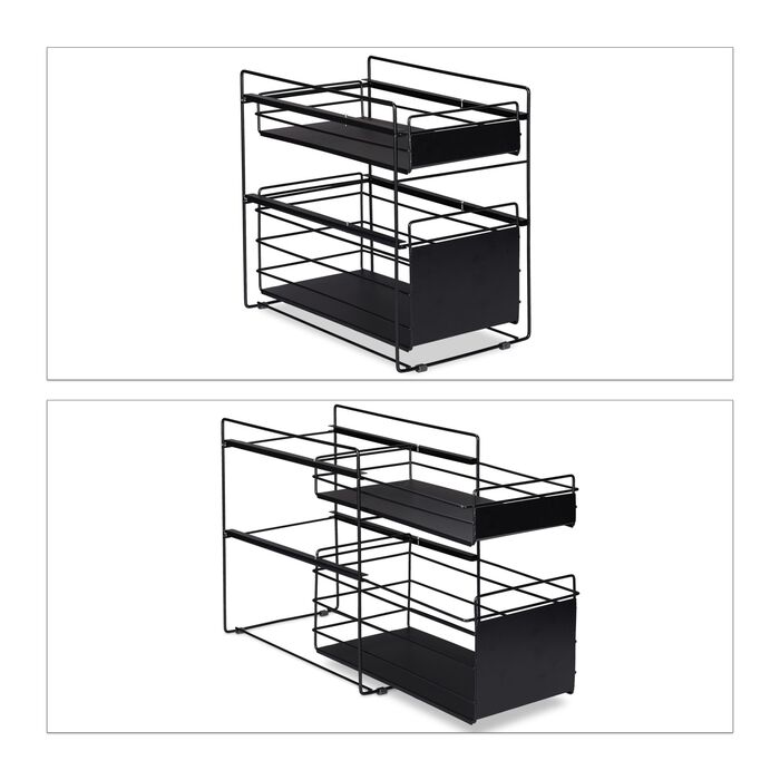 Поличка з висувними ящиками Relaxdays з 2 кошиками