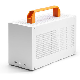 SGPC ITX міні-корпус K49 (сталь), вдосконалена версія K55, сумісний з GPU, 2 ручки, вентиляційна панель, 2 сталеві та 1 акрилова боковини, компактний 6L корпус для ПК