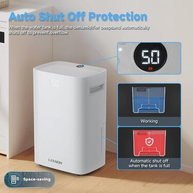Електричний осушувач повітря з таймером, фільтром та блокуванням від дітей, 25L