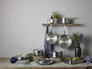 SCANPAN Fusion 5 сковорода з нержавіючої сталі індукційна 26 см | Багатошарове покриття | Для всіх типів плит | Сковорода з зручною ручкою | Придатна для духовки