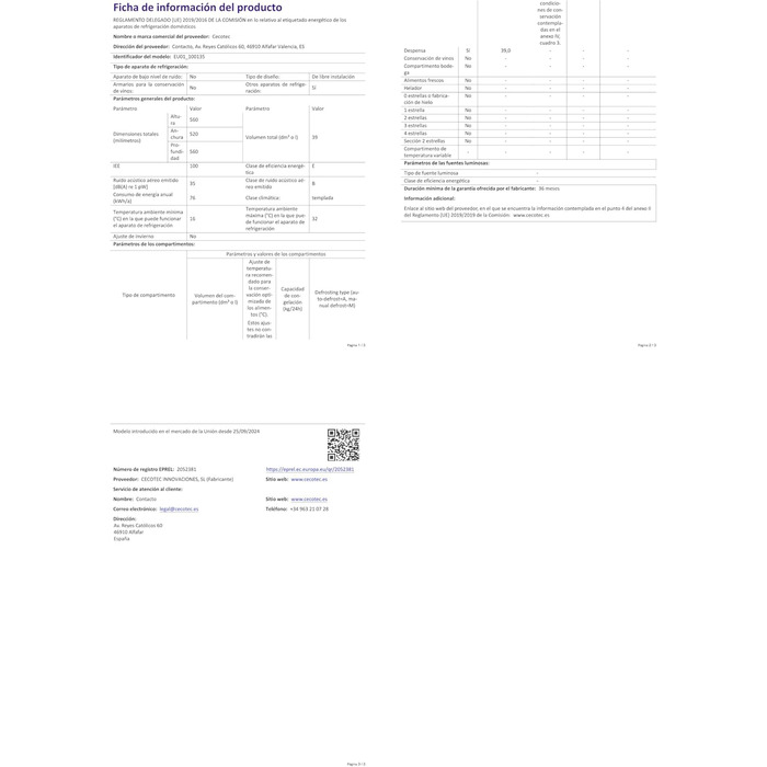 Винний холодильник Cecotec Bolero Grandsommelier 830 Coolcrystal: 15 пляшок, чорний, терморегулювання 8-18°C, LED, без шкідливого газу