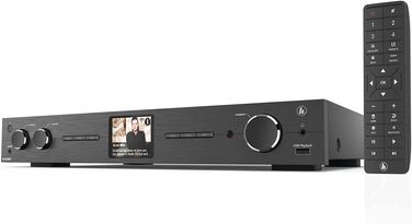 Тюнер Hama HiFi DIT2006BT Інтернет-радіо, DAB/DAB, Bluetooth, WLAN, Spotify, USB/AUX, Будильник, чорний