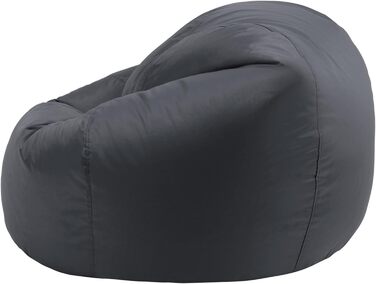 Антрацитовий сірий, Beanbag для дорослих великий, Beanbag з наповнювачем, Подушка для сидіння в приміщенні Water-flufluent