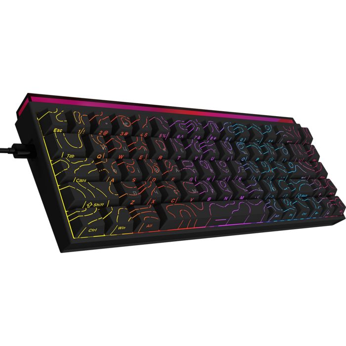 Дротова механічна клавіатура Ajazz NK68 Red switches Side Contour Black (NK68-R-S-B)