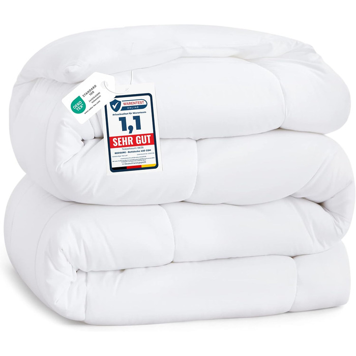 Біла зимова ковдра BEDSURE 220x240 см - тепла та товста ковдра для зими, 450gsm