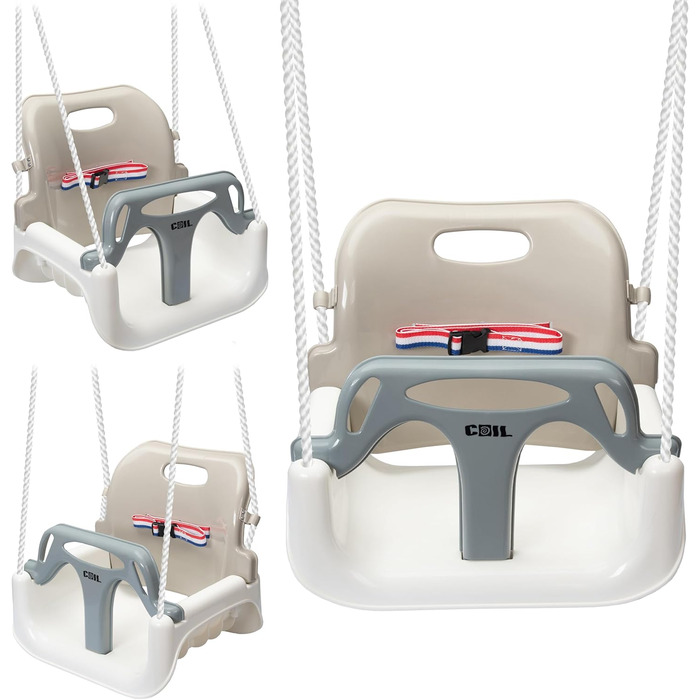 Дитяча гойдалка COIL 3-в-1 для дому та вулиці з регульованою спинкою