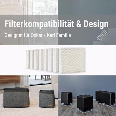 Фільтр для зволожувача повітря Stadler Form, антибактеріальний, комплект 8 шт. (Oskar, Karl)