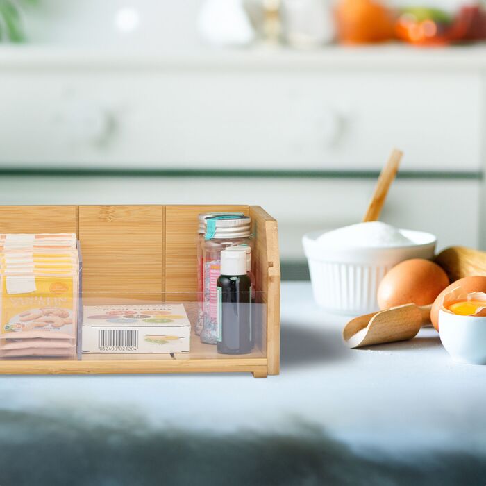 Організатор для одягу Relaxdays з 4 відділеннями, бамбук