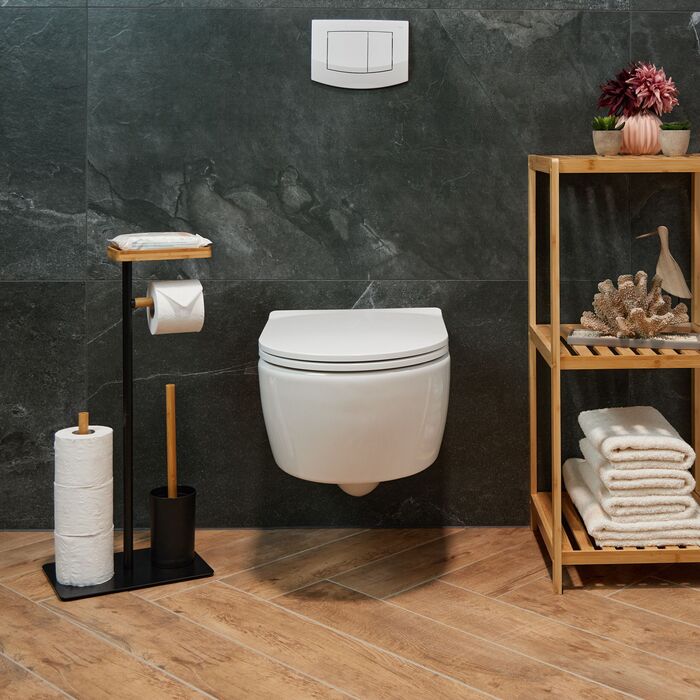 Набір для туалету Relaxdays Бамбук та Метал