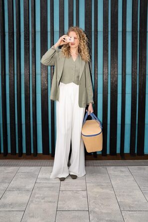 Сумка-холодильник Reisenthel Raffia Blue - зручна для пікніка, покупок та подорожей