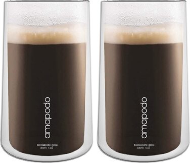 Латте для макіато (2 x 400 мл) склянки для кави з подвійними стінками-подарунки для жінок-Дизайн чашок для капучіно