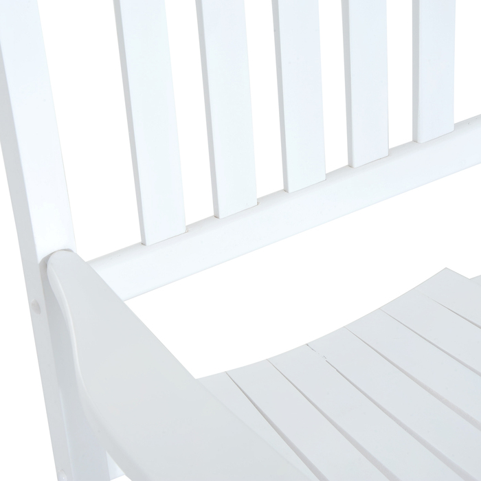 Дерев'яне крісло-гойдалка Outsunny з підлокітником, крісло-гойдалка Relax Chair Садове крісло білого кольору, 69 x 86 x 115 см, ідеально підходить для саду та тераси