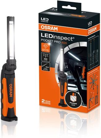 Світлодіодний інспекційний ліхтар OSRAM LEDIL414 LEDinspect, 6000K, регульоване наголов'я, акумуляторний налобний ліхтар з трьома функціями освітлення (Pocket PRO400)