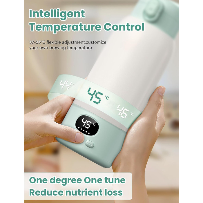 Підігрівач для пляшечок Baby, мобільний, портативний, з акумулятором 10400mAh, контроль температури, для подорожей та нічного годування