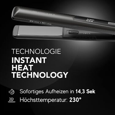 Випрямляч для волосся GA.MA Italy G-Style Oxy-Active IHT Classic, чорний, 150°-230°C