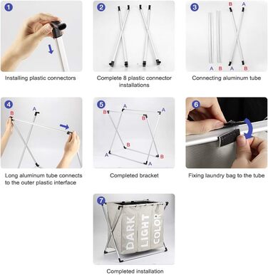 Сортувальник для білизни Oxford Trio з 3 відділеннями, 102L, тканинний, складаний, для дому