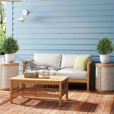 Набір з 2 штучних кіпарисів, стійких до УФ-випромінювання, з 387 листками та фіксатором у вигляді штиря, Ø40 x 60H см, зелені