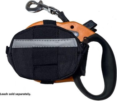 Велика висувна сумка для повідків для собак, чорна сумка для аксесуарів для повідків для собак