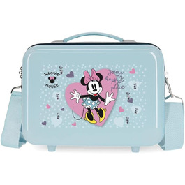 Ручна поклажа Disney Minnie My Happy Place синя, 50x39x20 см, ABS, кодовий замок, 34л, 1.8 кг, 4 колеса