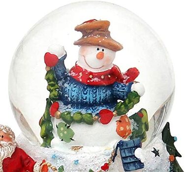 Деко-герой 24 Снігова куля, розміри В / Ш / куля приблизно 8,5 x 6,5 см / 6,5 см. 501227-синій (сніговик з гірляндою)