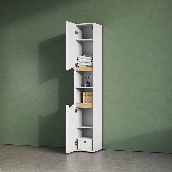 Шафа-комод Livinity Bad Timavo, білий, 60 x 67 см з полицею, білий (висока шафа)