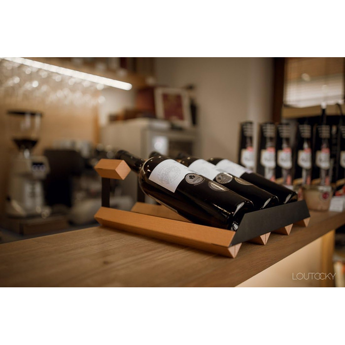 Стильна полиця для вина RAXI™ з бука (2 пляшки) - преміум дизайн