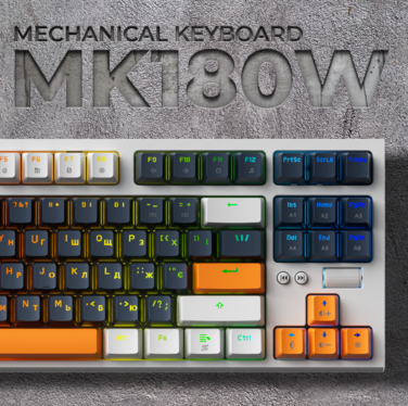 Дротова механічна клавіатура GamePro MK180W (Red) з Hot-Swap RGB White