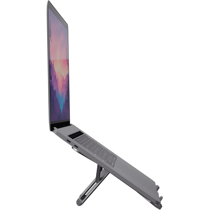 Підставка для ноутбука Trust Zeff, регульована висота, 16 дюймів, складна, чорна