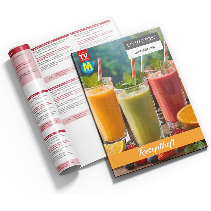 Livington JuiceBoost: портативний соковичавник - 160 мл, бездротовий, Slow Juicer для фруктів та овочів