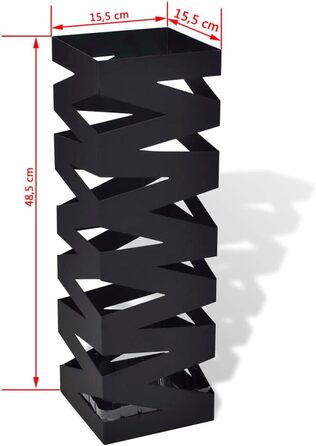 Підставка для парасольки сталева чорна 48,5 см - Regenschirmständer від vidaXL