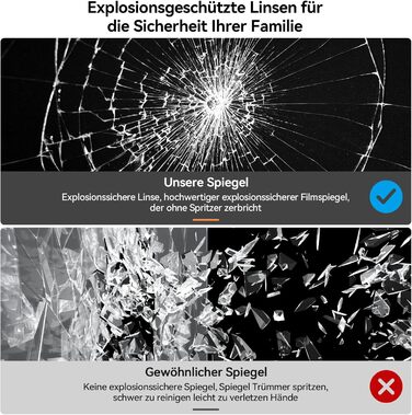 Дзеркало для ванної кімнати YOURLITE з підсвічуванням, діаметр 60 см, LED, 3 кольори, диммування, сенсорне управління, антизапар, пам'ять, IP44, білий