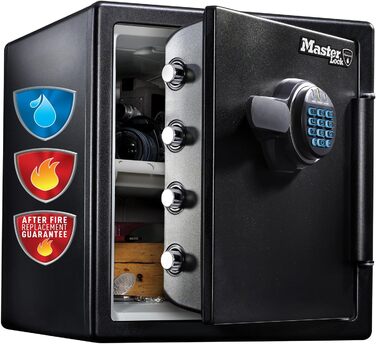 Master Lock Сейф вогнестійкий та водонепроникний з кодовим замком, потрійний захист (пожежа, вода, перевезення), електронний код, 33.6L, 45.3 x 41.5 x 49.1 см