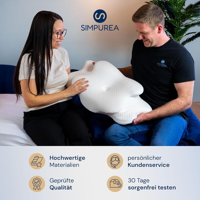 Ортопедична подушка 'Bamboo' з меморі-піною та бамбуковим чохлом – для тих, хто спить на спині, боці та животі. Білий колір.