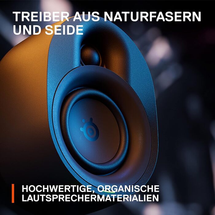 SteelSeries Arena 7 - 2.1-канавна акустика для геймінгу, RGB, USB, Aux, Bluetooth, чорний