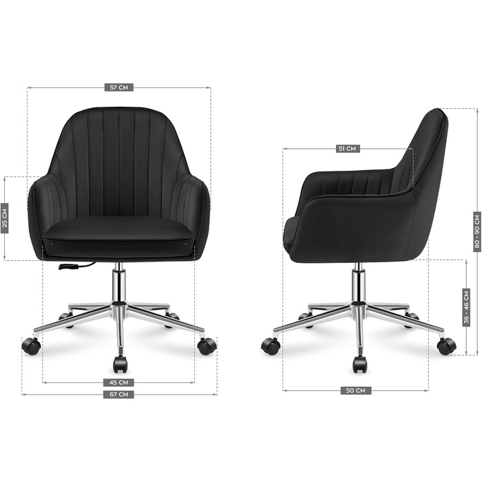 Крісло MARK ADLER Future 5.2 Black - офісне крісло з регулюванням висоти, чорне, для дому та офісу