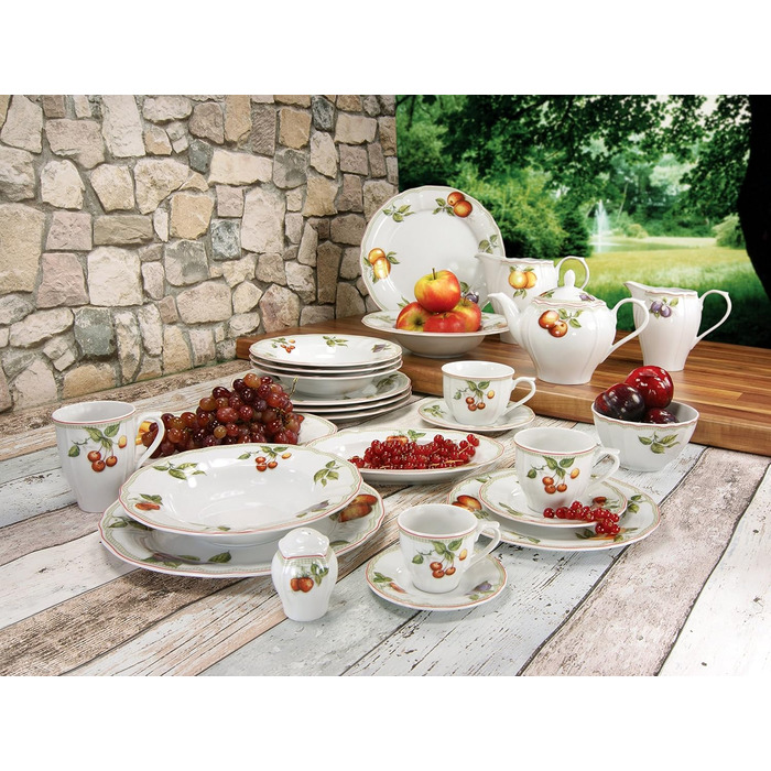 Flora Orchard Series, Набір посуду Комбінований набір з 30 предметів (12шт обідній сервіз), 17032