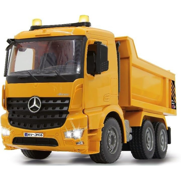 Екскаватор-самоскид JAMARA Mercedes-Benz Arocs 2.4 GHz з дистанційним керуванням, звук двигуна, світлодіоди, повний привід