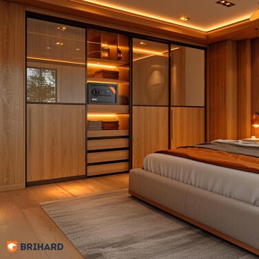 Сейф домашній з кодовим замком та LED-дисплеєм 20x31x20 см, 11 л. Сталевий міні-сейф для дому або офісу. Захисна скринька для цінностей, грошей та іншого.